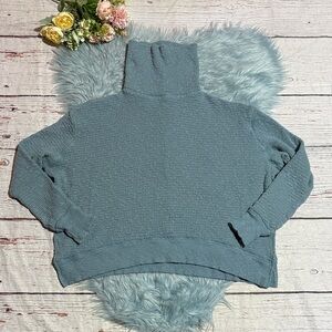 Free People Tommy Turtleneck Light Blue Knit Sz S
